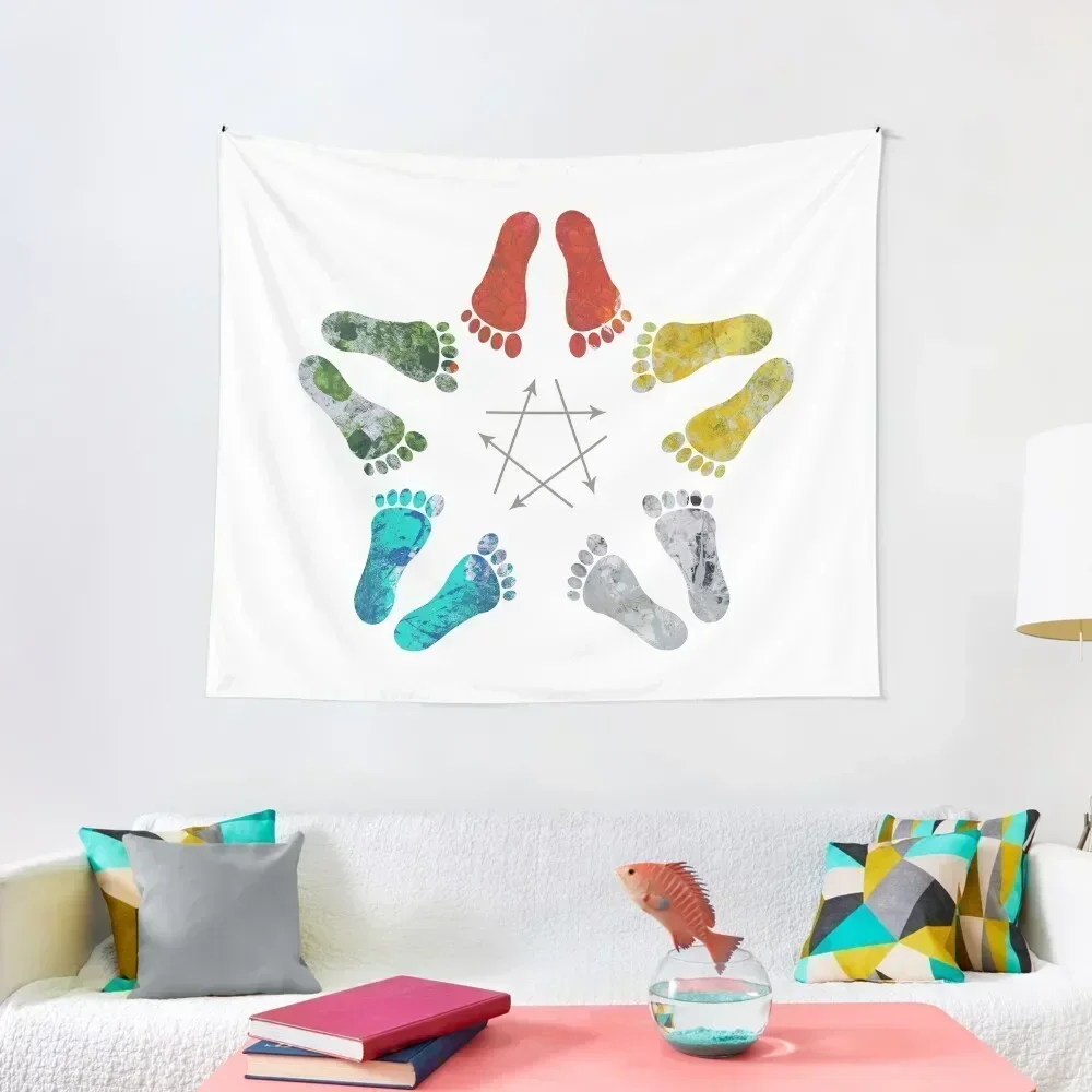 Star of Feet Energy Wheel Tapestry Bedrooms Decor Wall Carpet Decoration Pictures Room Wall Tapestry