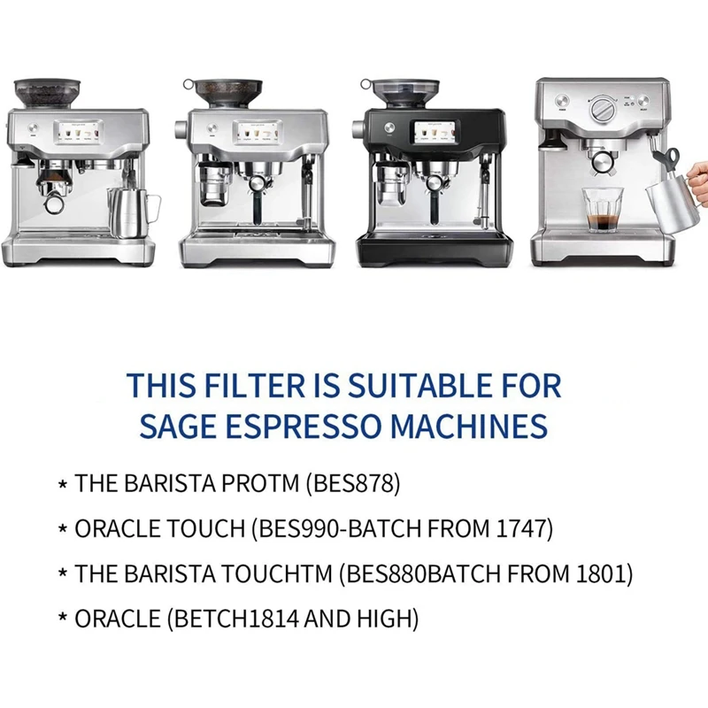 2 ชิ้นเปลี่ยนกรองน้ําสําหรับ Breville Barista Touch Espresso Machine BES880 BES878 Oracle Touch BES990 BES980