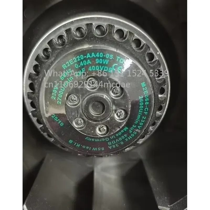2026 Brand new R2E220-AA40-05 R2E220 AA40 05 AC centrifugal fan 230V 530CFM 70W/90W 0.32A/0.40A 2350/2700RPM