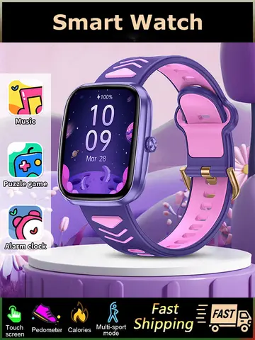LIGE 2024 Kids Smart Watch Child HD Touch Screen Games Smartwatch Music Watch Boy Girl Gift Children Smartwatch For IOS Android