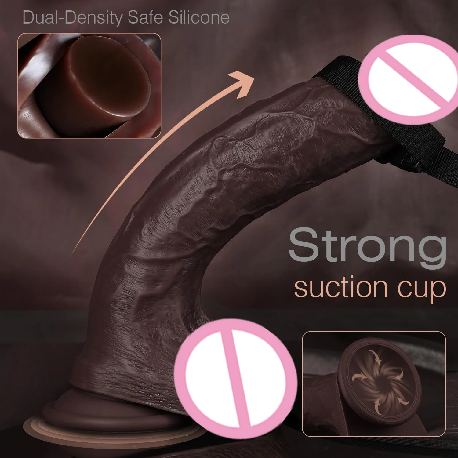 Realistic Long Dildo Black Anal Plug with Suction Cup Big Penis Butt Plug Long Dick Sex Toys for Women Men Phallus Anal Dilator view 6