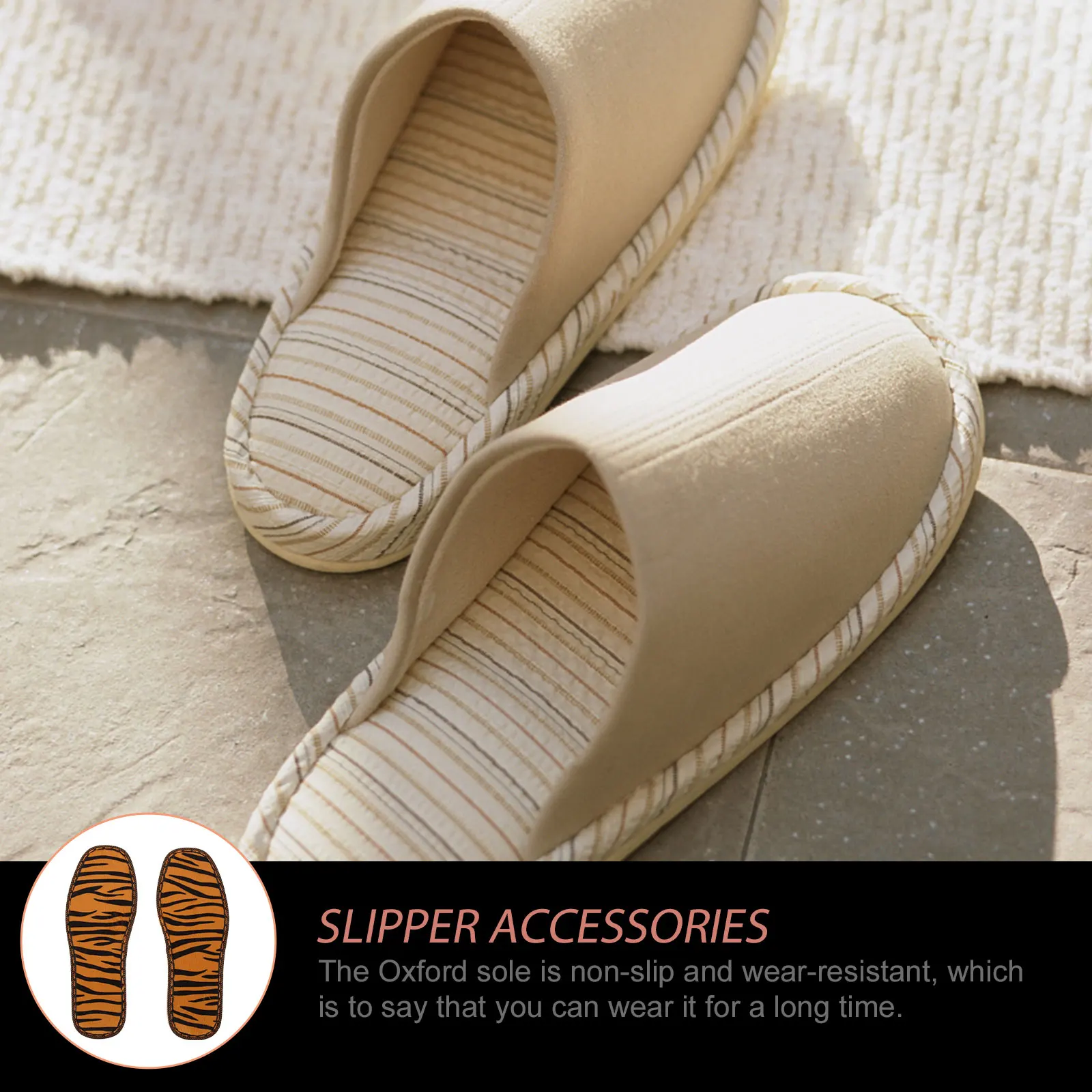 

Anti Slip Oxford Sole Comfortable Fleece DIY Slippers Wear Resistant Foot Cushions Household Accessories Portable Insoles Custom