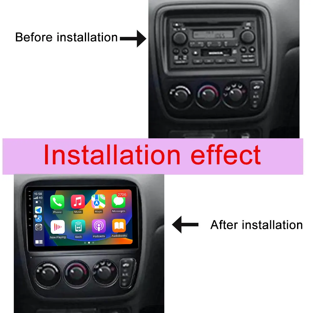 Wireless CarPlay for Honda CR-V CRV 1995 - 2001 Split Screen HD Screen Car Video Audio Radio Multimedia Player GPS Navigation BT