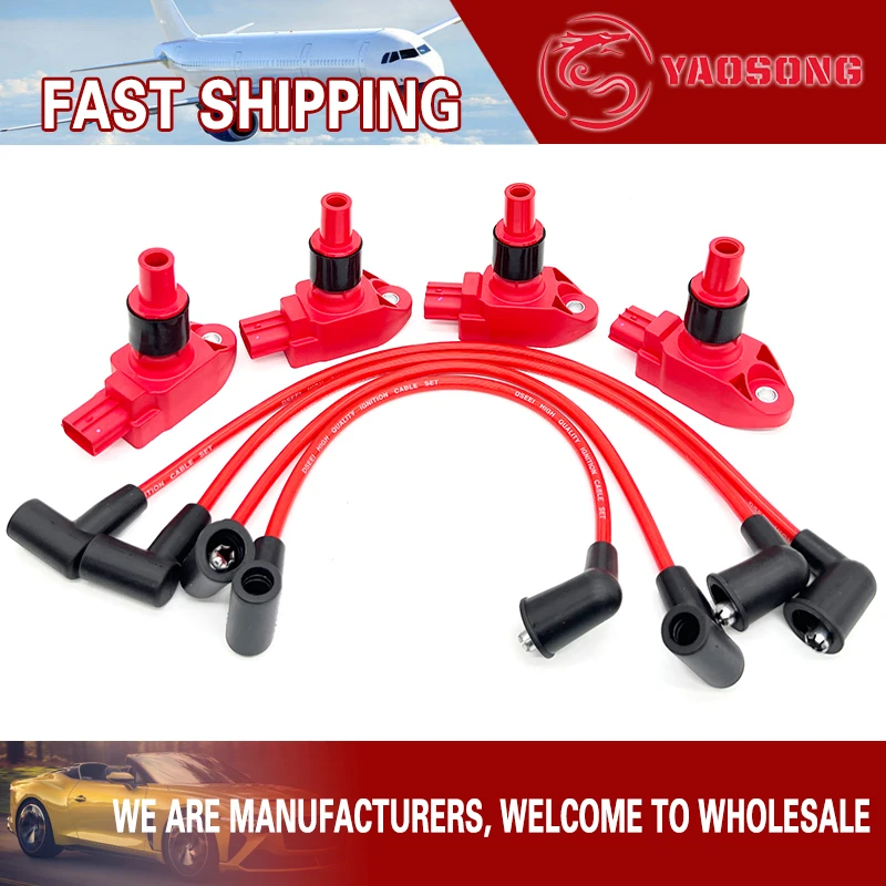 

4 Ignition Coils Fit 2004-2011 Mazda RX8 RX-8 1.3L 13B SE3P N3H1-18-100 Performance Pack UF501 N3H118100B9U C1459