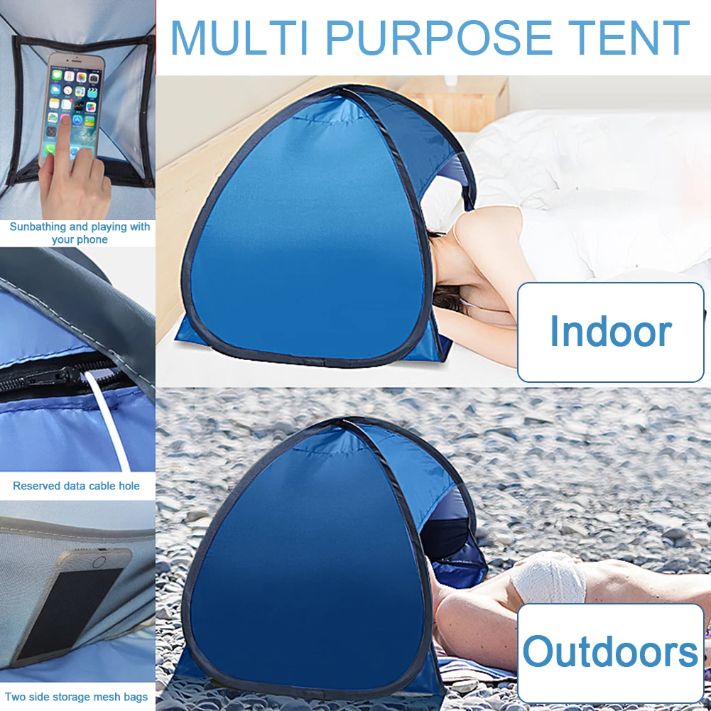 Mini Portable Sun Shelter Foldable Windproof Shelter For Outdoor Beach
