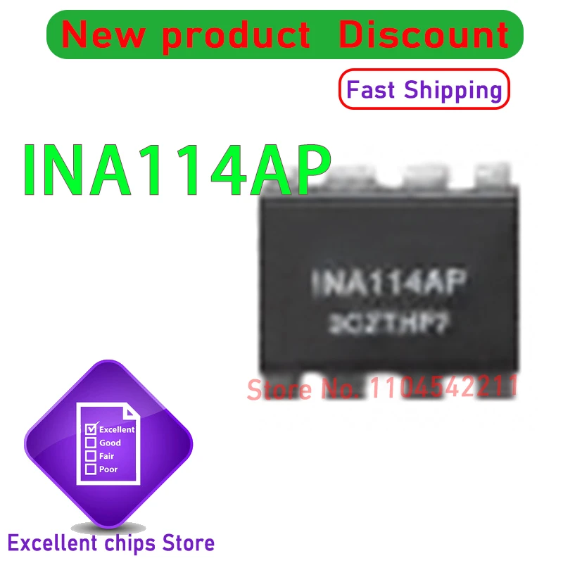 5 stks ~ 50 stks/partij INA114AP INA114 DIP8 Nieuwe origineel