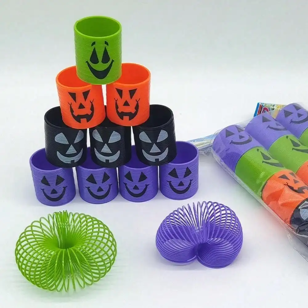 12Pcs/set Halloween Mini Spring Coil Magic Spring Toys for Kids Birthday Halloween Party Favors Boys Girls Gift Goodies Filler