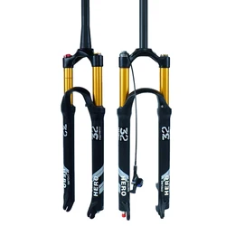 Mountain bike fork 26 27.5 29 inch magnesium alloy 120mm stroke fork lockcontrol air fork straight tube cone tube shock absorber