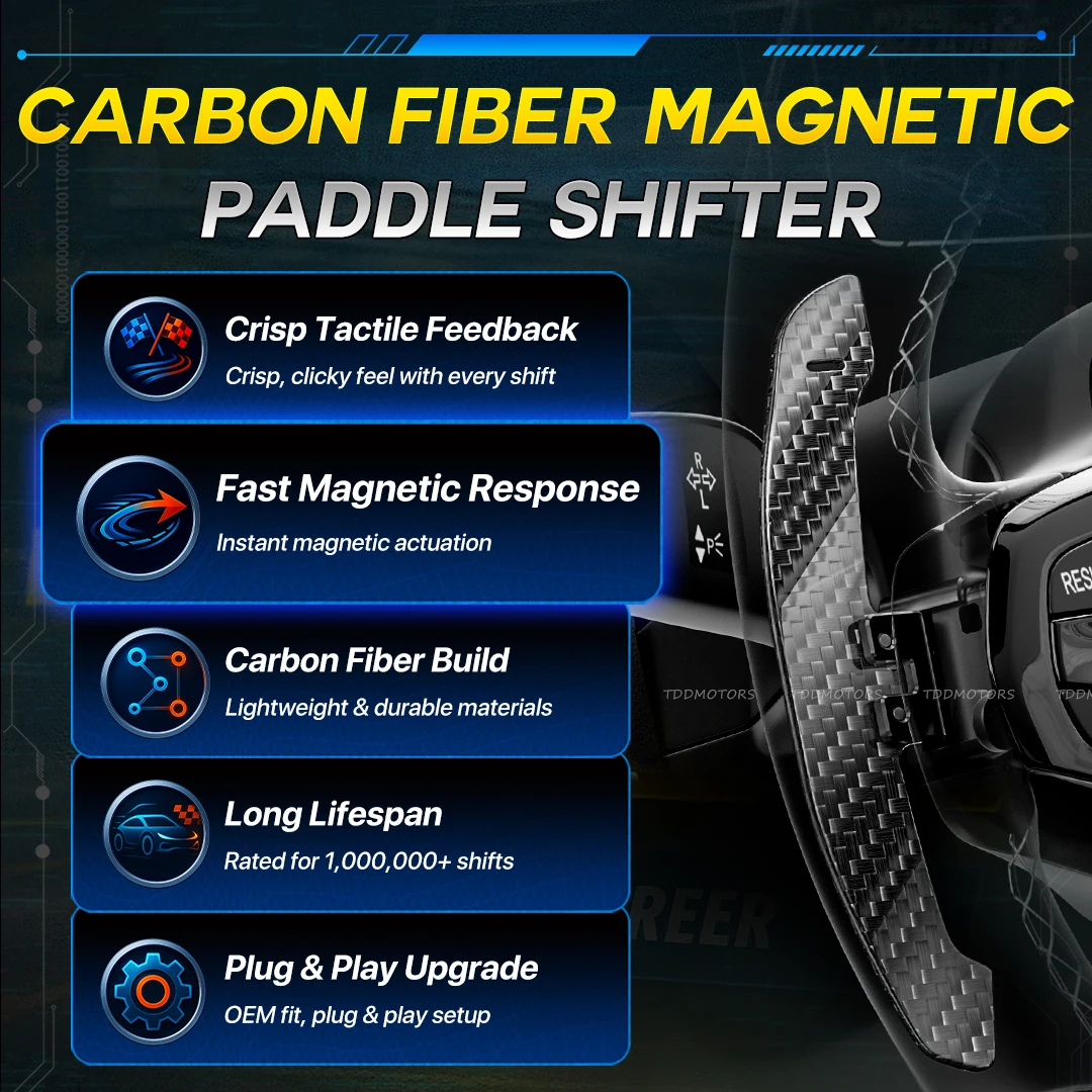 Magnetyczne manetki zmiany biegów z włókna węglowego ICF do kierownicy Nissan 400Z GTR R35 Infiniti QX50 QX60