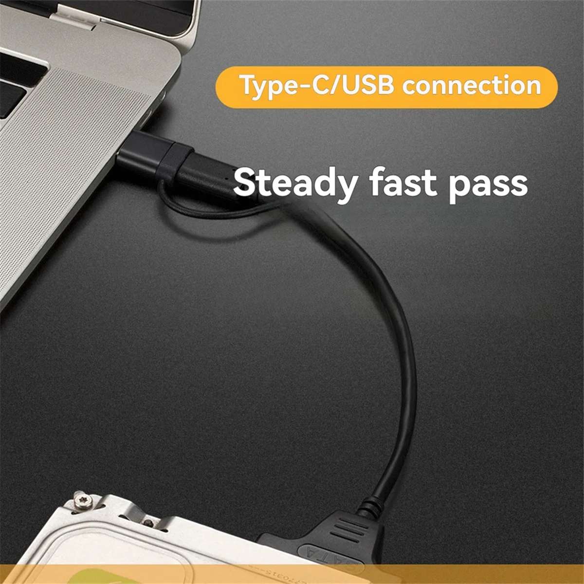 TypeC + USB 3.0 ถึง SATA Hard Drive Adapter Cable Hard Disk Driver Converter สําหรับ 2.5/3.5 นิ้วฮาร์ดไดรฟ์มือถือ