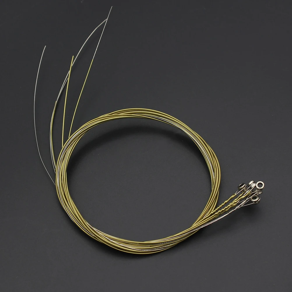 

6 Pcs Strings Electric Replacement Strings Brass Alloy Acoustic Guitar String Set Clear Sound Resonance Comfortable Durable