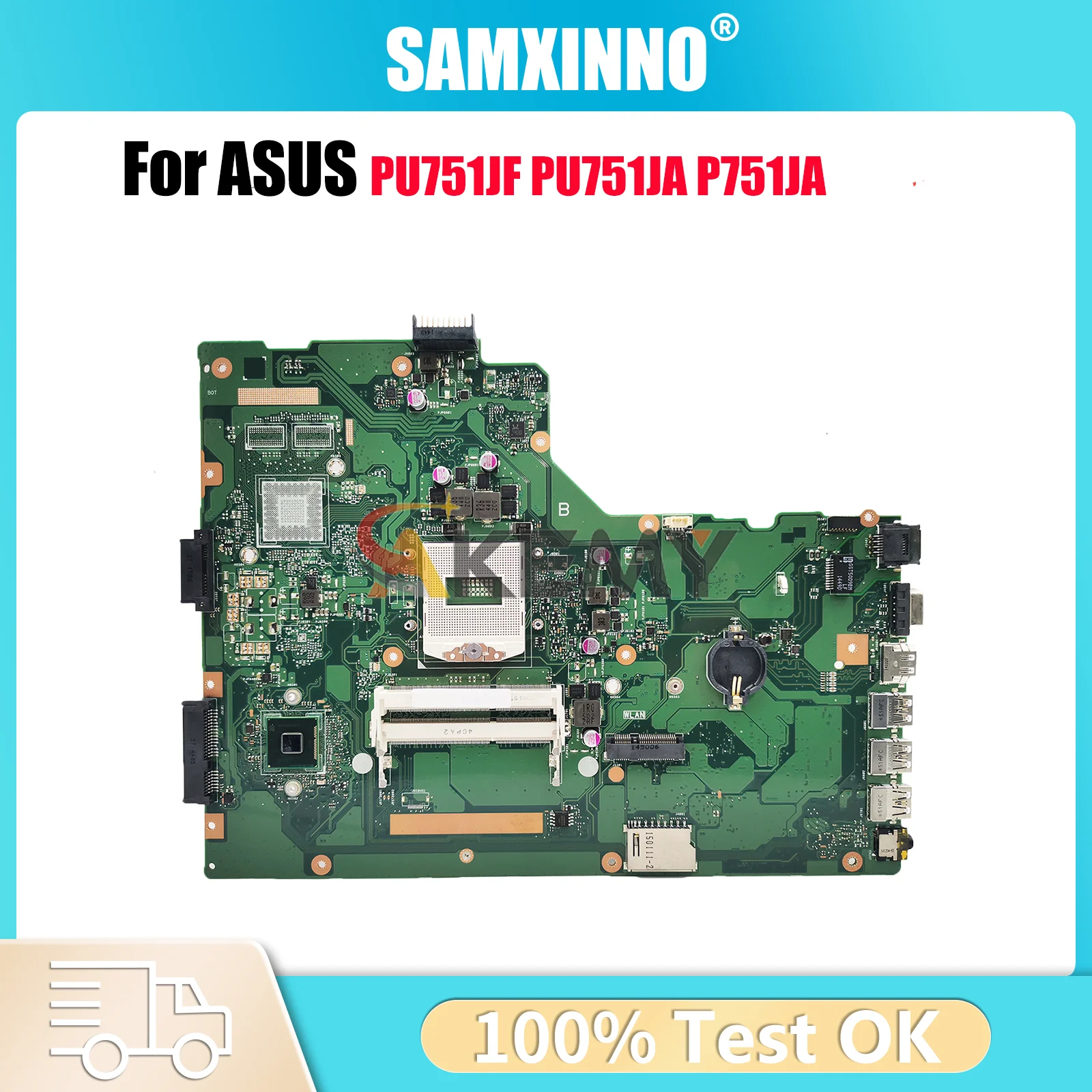 

P751JA Laptop Motherboard For ASUS PU751JA P751J P751JD P751JF P751JA PU751JF Notebook Mainboard 100% tests OK fast shipping stk