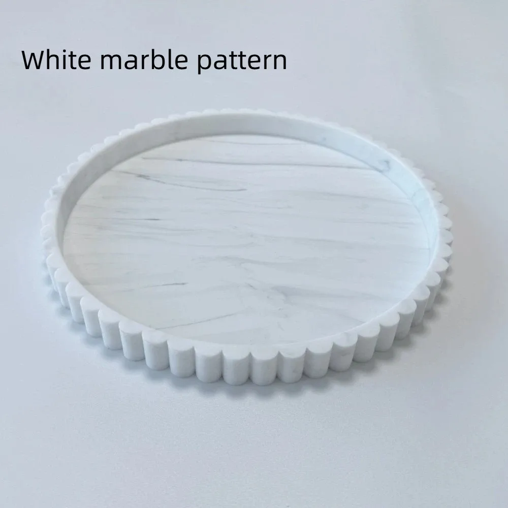 

Striped Jewelry Storage Tray Round Creative Design Silicone Decorative Plate Space Saving Ornaments Necklaces Display Props