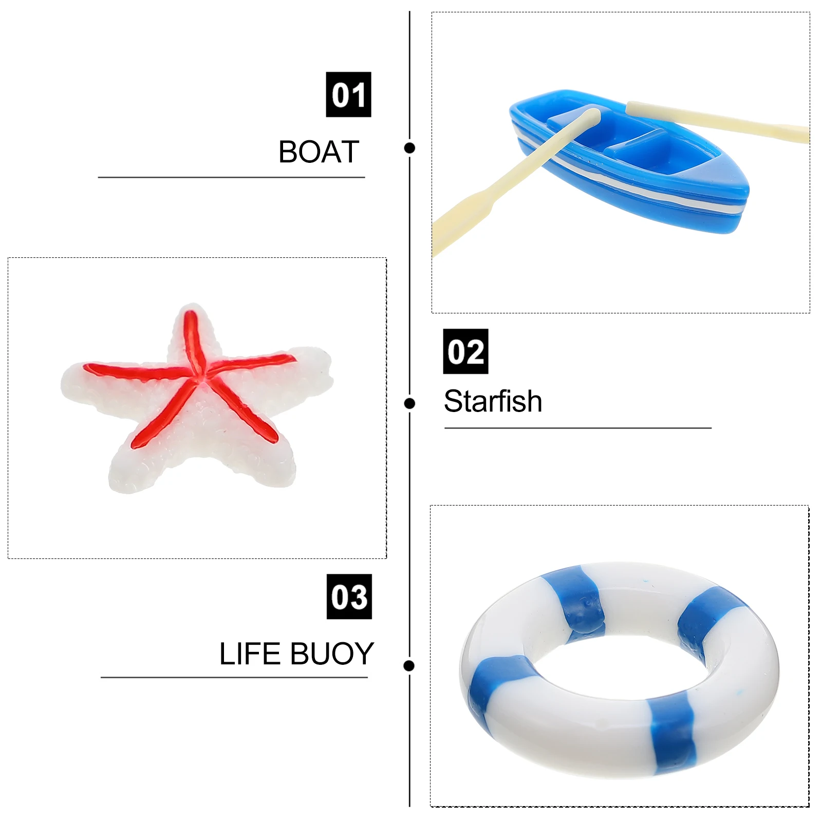 

1 set 1 Set Exquisite Miniature Lifebuoy Crafts Lovely Paddles Decor For Home Office Garden Desk Wedding Party Moss Succulent