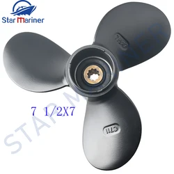 58111-98651-019 PROPELLER 3X7-1/2X7 7 1/2x7 For Suzuki Outboard Motor DF4 DF5 DF6 4HP 5HP 6HP 58111-98651 5811198651019 Boat