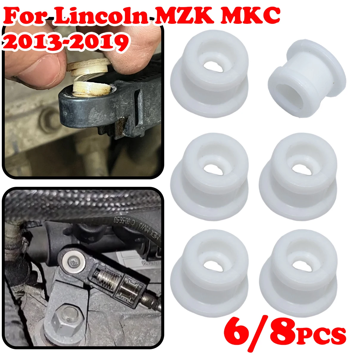 

6/8pcs For Lincoln MZK MKC 2013 - 2019 Shifter Cable Bushing AT Gear End Connector Fix Sleeve Grommet Repair Kit DG9Z-7K340-A