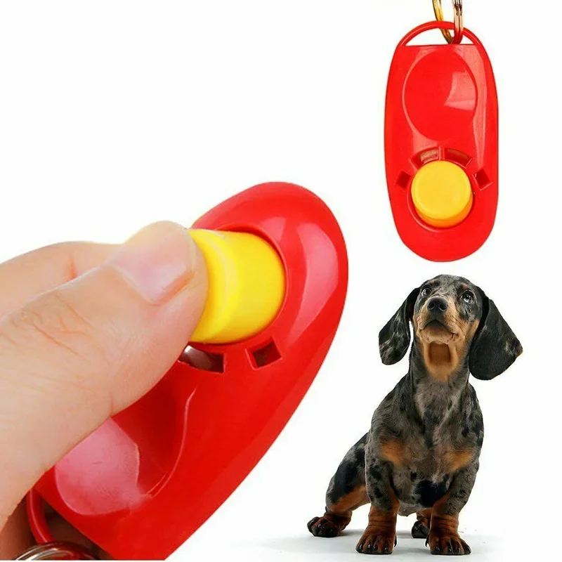 10PCS/Lot Dog Clicker Toys Pet Tranining Clicker Obedience Dog Cat Training Trainer Radom Color with Bracelet Drop Shipping