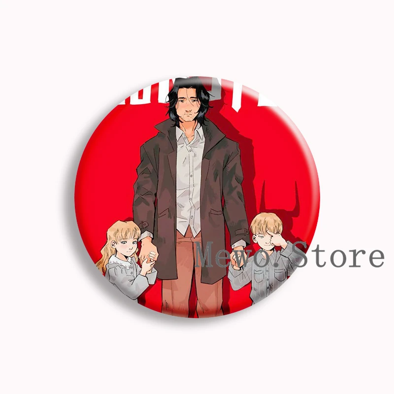 Monster Anime Soft Button Pin Johan Liebert Tenma Kenzo Manga Brooches Badge Bag Decor Accessories Fans Collect Friends Gifts - view 2