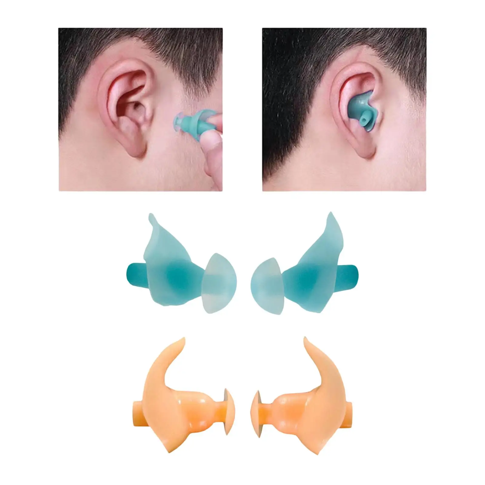 Soft Silicone Swimming Ear Plugs Waterproof Work Swimmer Anti Noise Earplugs