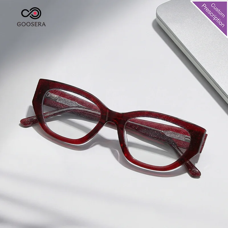

Ladies Thick Frame Reading Eyewear Trends Design Cat Eye Myopia Hyperopia Eyeglasses Prescription Customized Women Glasses