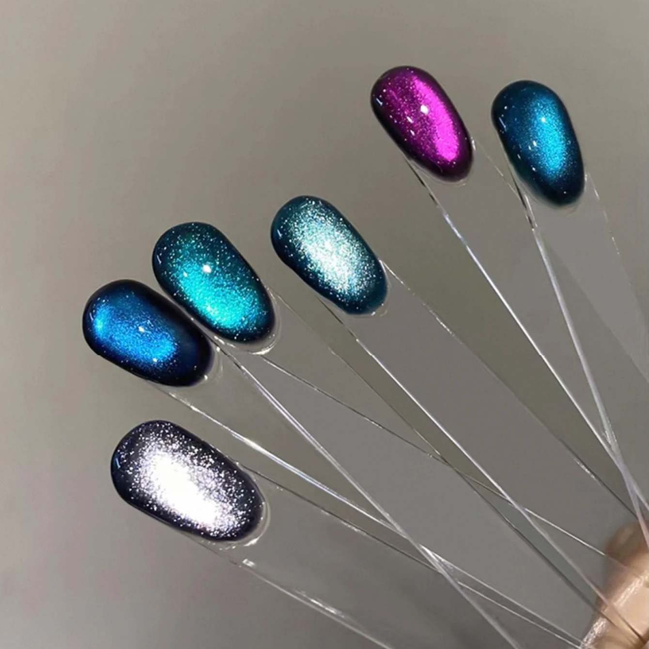 1-6PCS 12ML Dark Night Starry Cat's Eye Gel Nagellack 2025 Herbst und Winter Flash Langlebige Bleaching Glas Perle Nail art