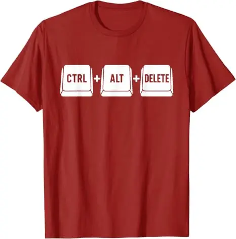 Lustiges IT-Programmierer-Geek-Tastatur-Humor-T-Shirt mit Ctrl-Alt-Delete-Motiv, Y2K-Stil, für Computerprogrammierer, IT-Techniker, Coding-Grafik-T-Shirt – Detail 9