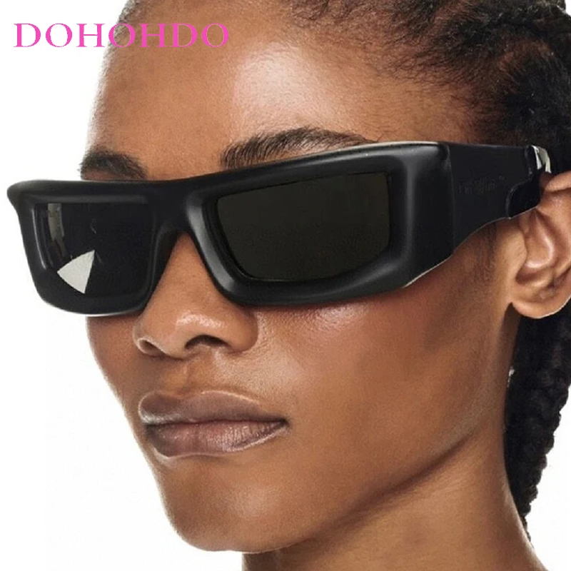 

Cyberpunk Cool Y2K Square Thick Frame Women Sunglasses Brand Design Fashion Men Sunglass Travel Driving Windproof Goggles UV400