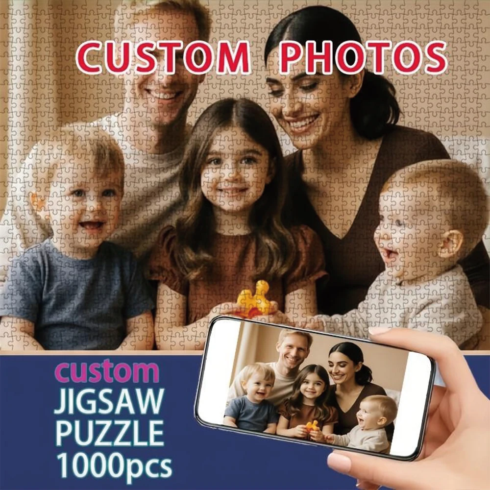 35/300/500/1030pcs Personalized Custom Photo Puzzle Family Photos Toys for Kids Gifts