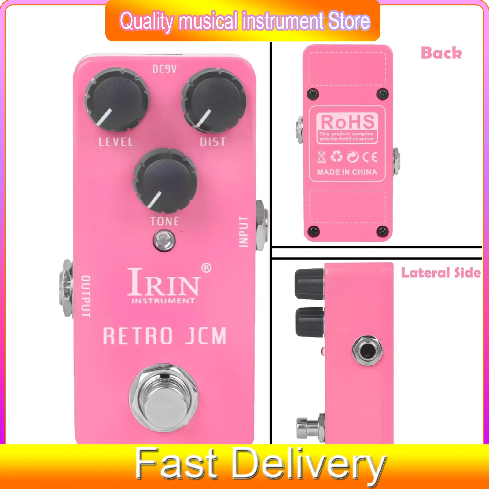 

Электрогитарная педаль эффектов IRIN RS-13 в стиле ретро JCM High Gain, True Bypass, новая модель, аксессуары для гитары