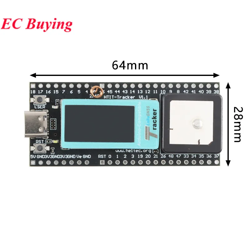 Wireless Meshtastic Network Asset Tracker WiFi/Ble/LoRa/Tracking Positioning GPS ESP32 Module For Arduino 433-510MHz 863-928MHz