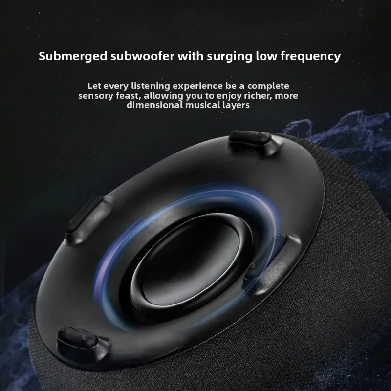 Wireless Bluetooth Speaker Crystal Subwoofer Portable Outdoor Smart Audio Device