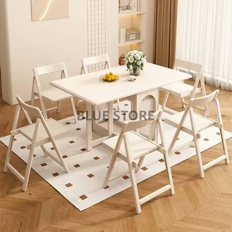 

Wheel Outdoor Waterproof Dining Table Set Luxury Folding Balcony Outside Dining Table Modern High Mesas De Jantar Home Furniture