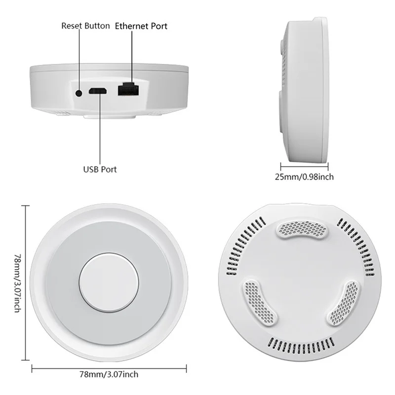 Imagem -04 - Homekit Gateway Zigbee Hub Casa Inteligente Wi-fi sem Fio Ponte com Fio Tuya Smart Life Compatível com Apple Homekit Alexa Google