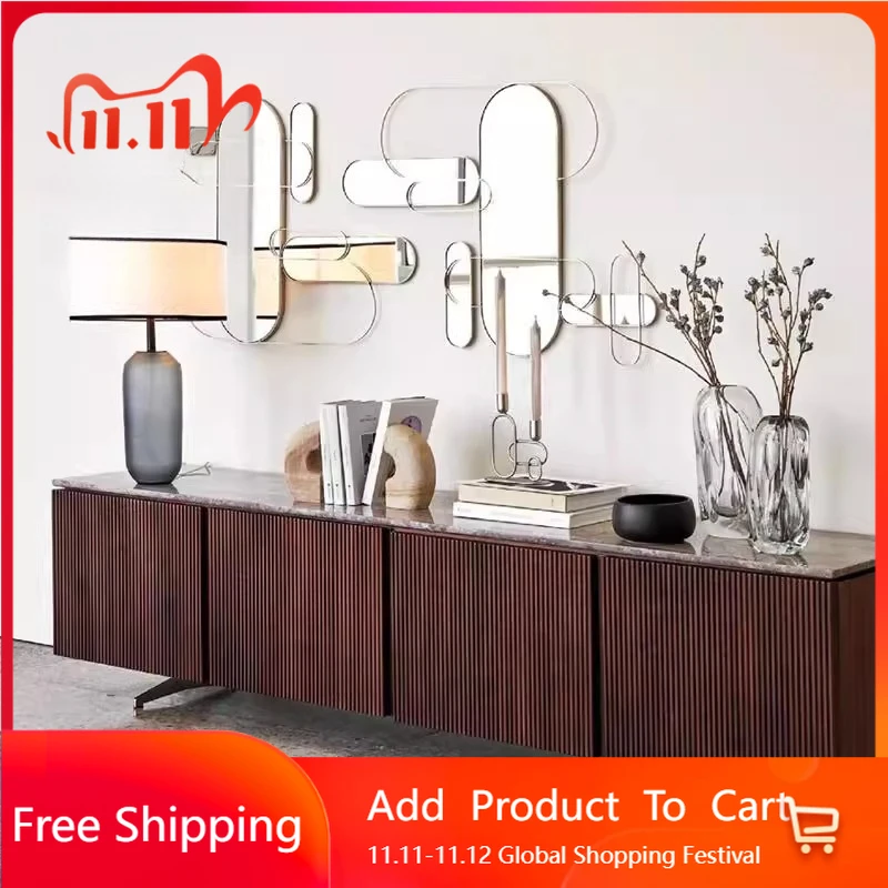 

Italian Designer TV Cabinet Modern Light Luxury Hallway Entertainment Display Tv Stands Retro Living Room Muebles Furniture