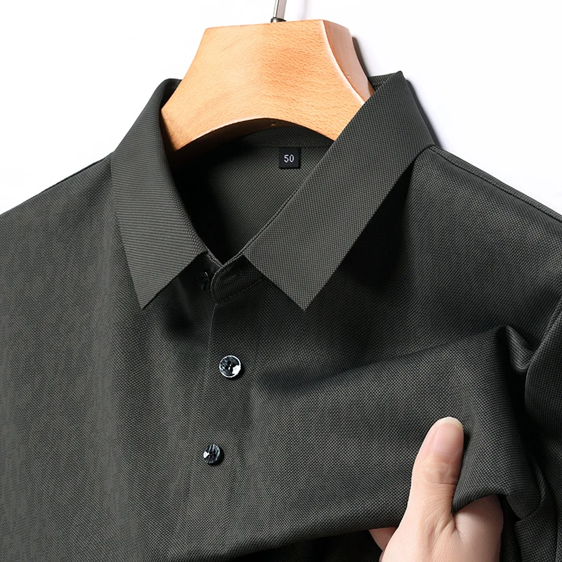 

High-end Fashion Summer Casual Breathable Cool Comfortable Lapel Polo Short Sleeve Trend Seamless Camo Print Design Golf T-shirt