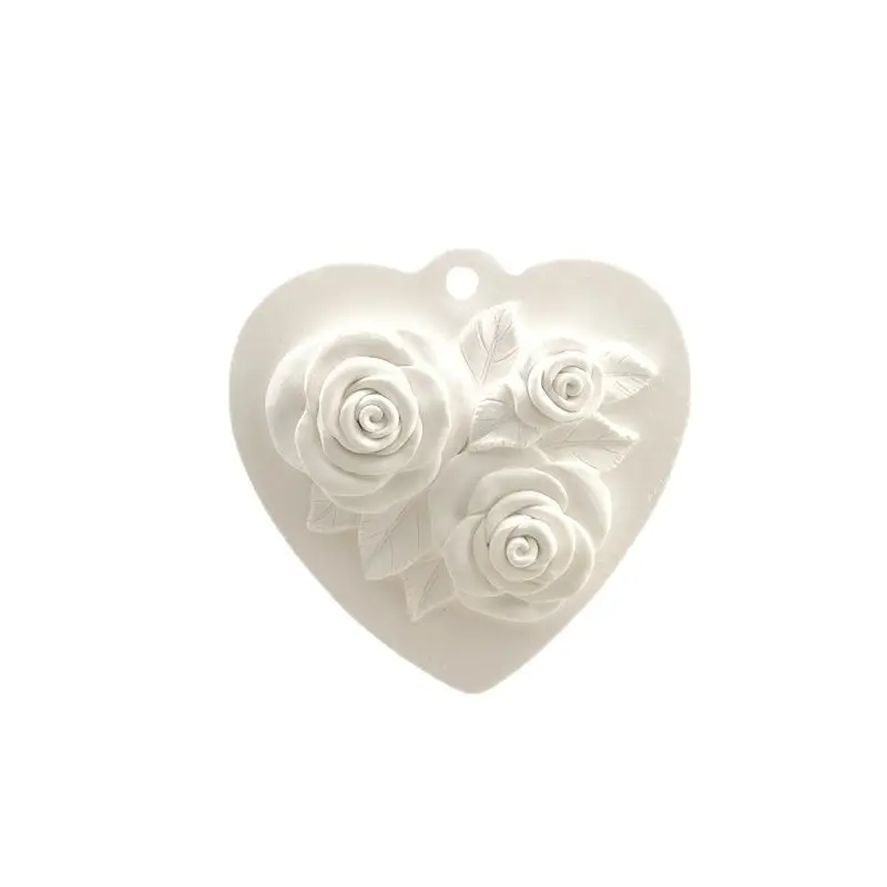

Heart-shaped Rose Silicone Mold Fondant Icing Cake Decor Chocolate Mould Baking Soap
