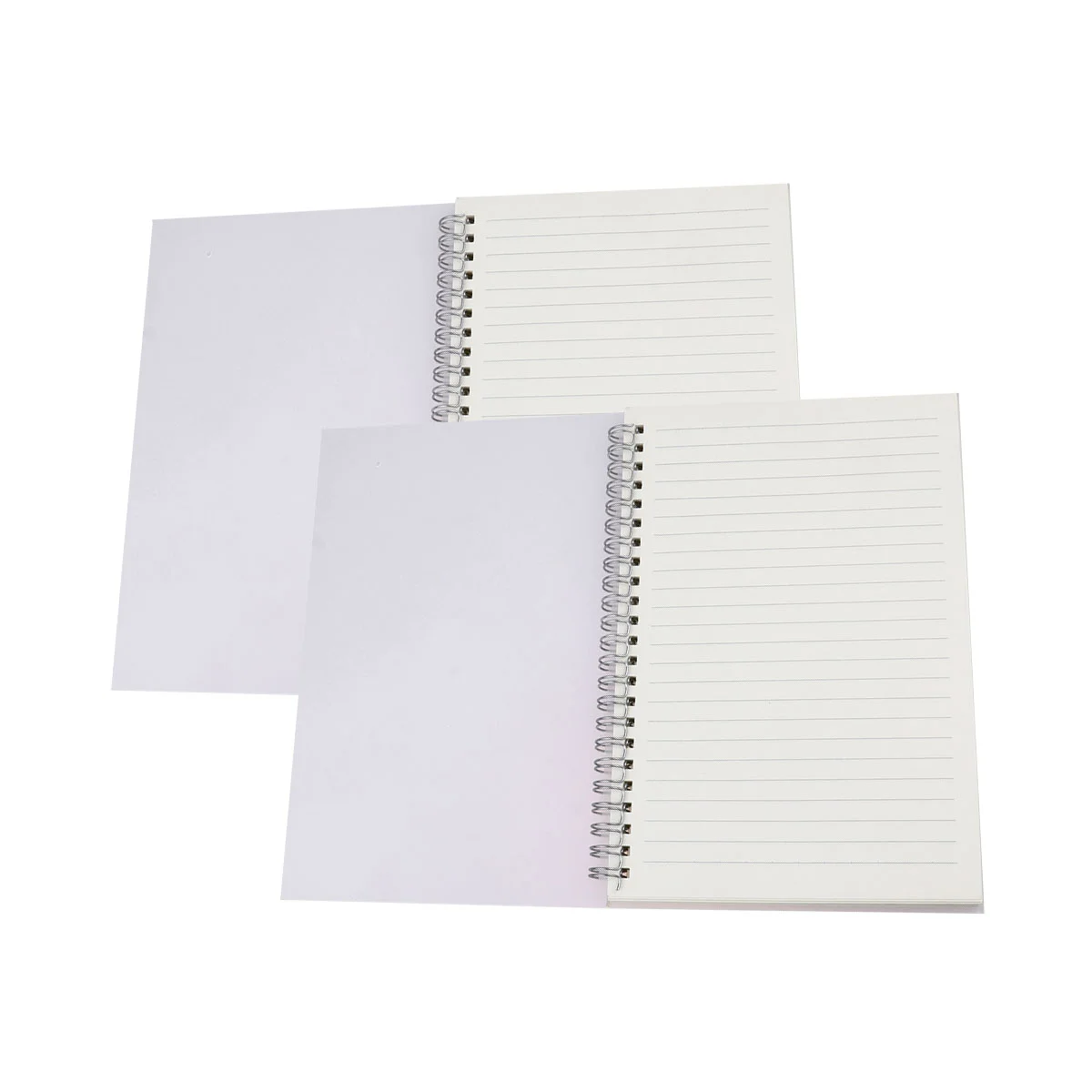 2 Pcs Dull Polish Notebook The Notebooks White Paper Spiral Minimalist Scrapbook Transparent Notepad