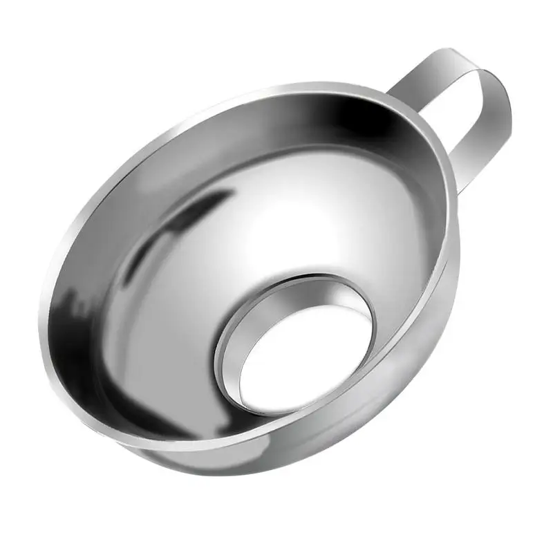 Stainless Steel Wide Mouth Canning Funnel HopperThick Salad Dressing Funnel Wide-Mouth Can for Oil Wine Kitchen Cooking