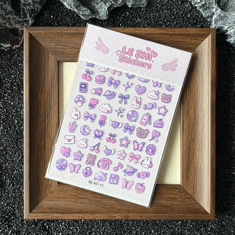 2026 New Mini Y2K Stickers Nail Art Kawaii Animal Bow Heart Ocean Cartoon Decals DIY Phone Case Scrapbook Laptop Decoration Gift