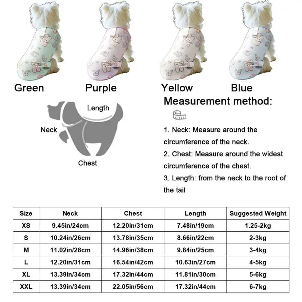 Comfortable Cartoon Dog Vest Soft Quick-drying Dog Clothes Polyester Fiber Cool Cat T-shirt for Pets