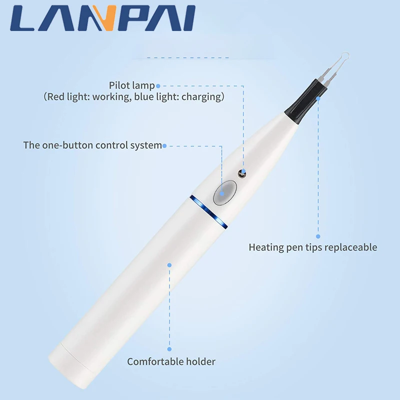 Lanpai Dental Gutta Percha Cutter Endo Gutta Teeth Whitening Dental Endodontics Cutta Percha 4 Free Tips Dentistry Equipment