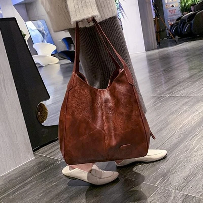 

G5AE Womens Hand Bags Soft PU-Leather Shoulder Bags Ladies All-matching Shopping Dating Bag Large Capacity Crossbody Bag Gift