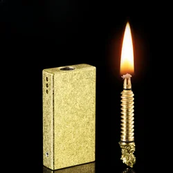 New Metal Retro Leading Kerosene Lighter Creative Pull type Ignite 10000 Times Matches Outdoor Camping Fire Smoking Accessories