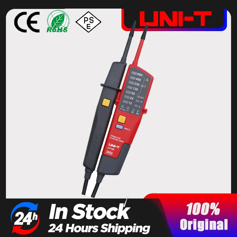 UNI-T Digital Voltmeter UT18B UT18D AC DC Voltage Continunity Tester 690V LCD Display 3 Phase Sequence RCD Electrical Tester