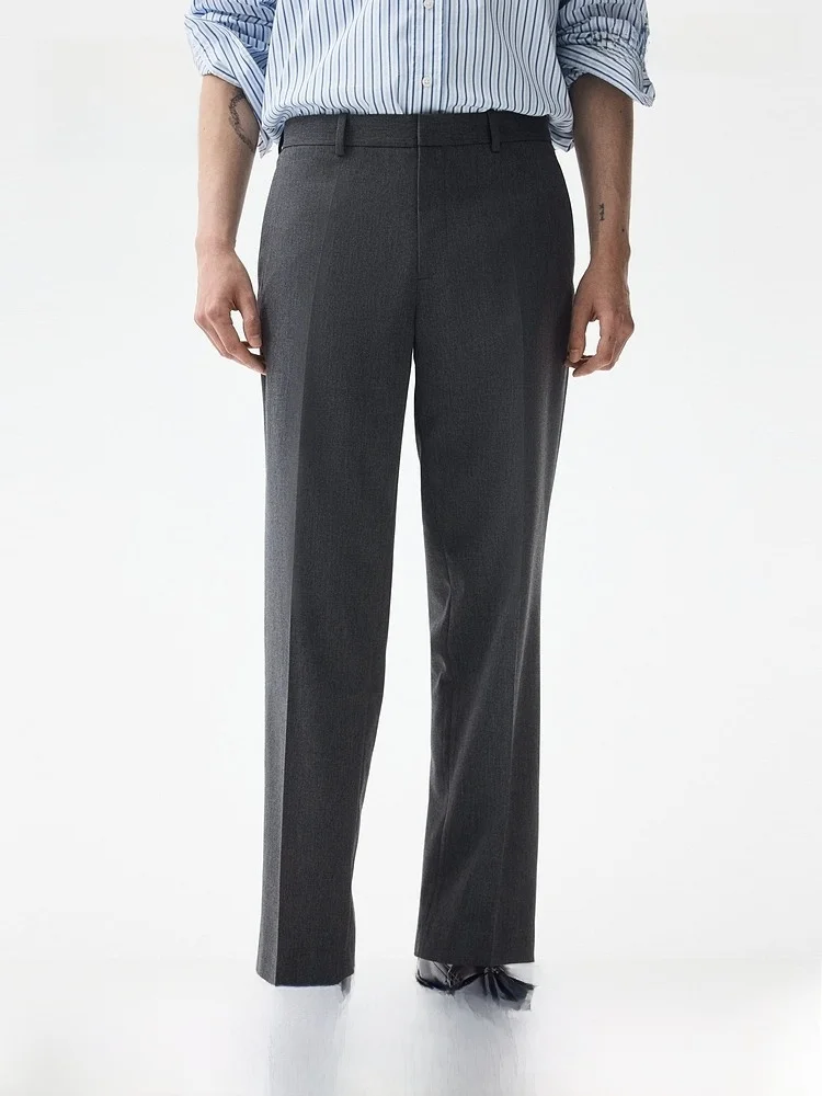 

Мужские классические брюки H&M стандартного кроя 1286221, летняя коллекция, повседневный деловой стиль, молодежная мода, длинные брюки