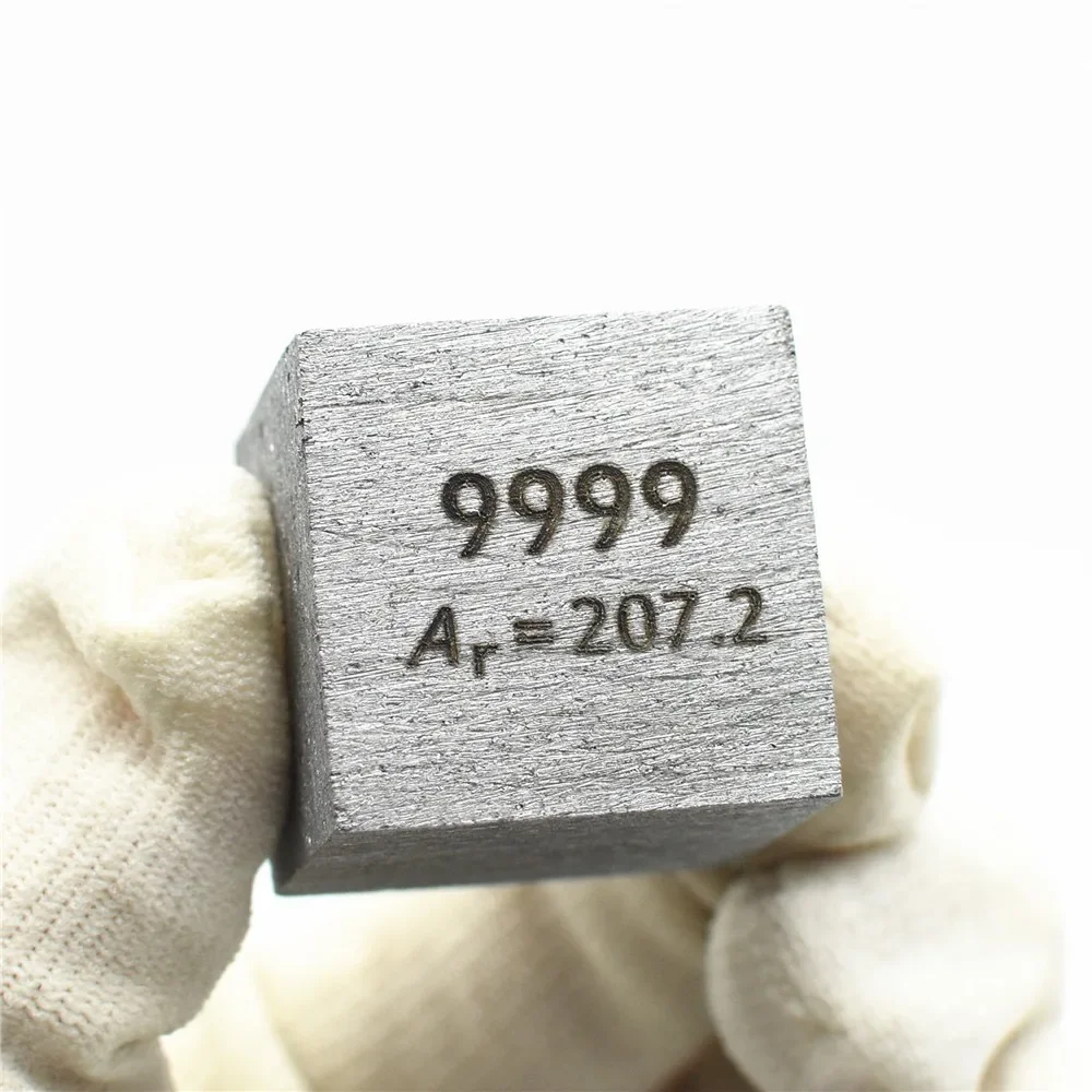 Lead Metal 1 Inch 25.4mm Density Cube 99.99% Pure for Element Collection