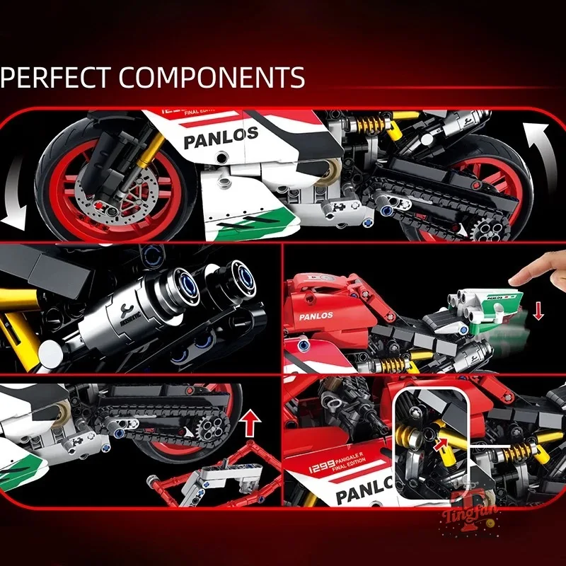 803 pçs cidade locomotiva técnica motocicleta blocos de construção moc velocidade supercar moto modelo tijolos menino brinquedo para presente das crianças