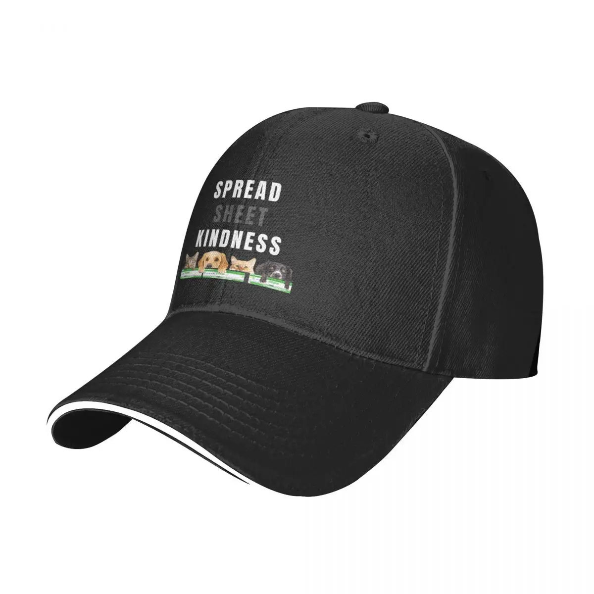 Spread sheet Kindness Baseball Cap Rave tea Hat Male Women's