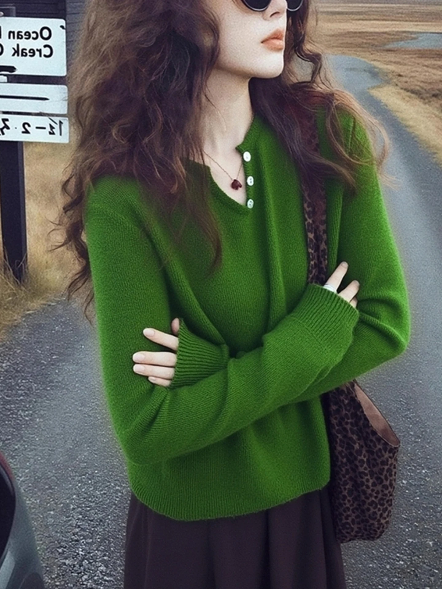 Bequemer langer Sve Camere-Strickpullover in Farbe, lässiger SLE-Winter, faionable Hoodie, weiches Wolloberteil für Damen