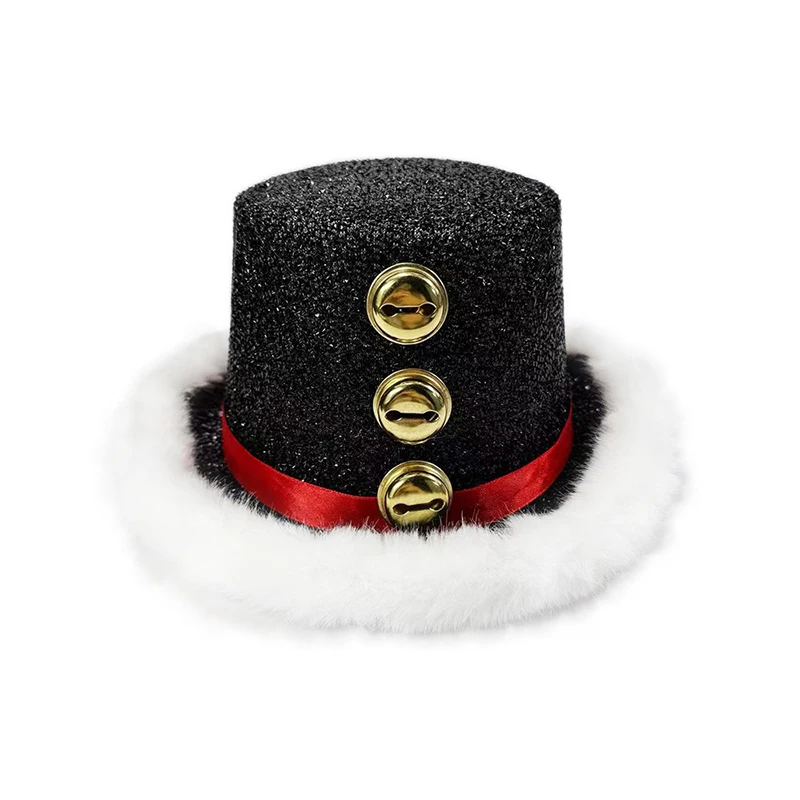 Sombrero de Papá Noel a la moda, sombreros de Papá Noel, pelusa blanca y 3 campanas, sombreros de fiesta, mujeres, hombres, familia, Navidad, Año Nuevo, reunión, Cosplay